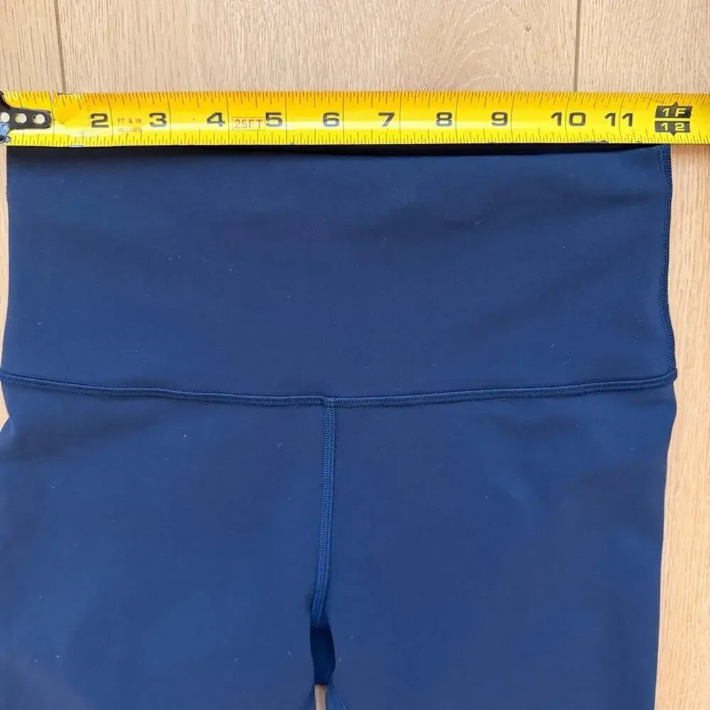 Lululemon Wunder Train super-hi rise cropped leggings in true navy size 6